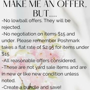 MAKE ME AN OFFER, BUT.....